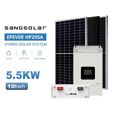 সাং সোলার অফ গ্রিড সৌর সিস্টেম হোম 3.5KW 5.5KW 48V 220V 230V 5kwh 10kwh 15kwh লিথিয়াম ব্যাটারি সহ
