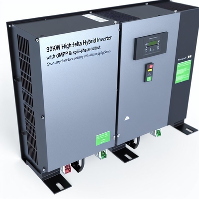 30kW 480V হাই-লেগ ডেল্টা হাইব্রিড ইনভার্টার শিল্প অ্যাপ্লিকেশনের জন্য ডুয়াল এমপিপিটি এবং স্প্লিট-ফেজ আউটপুট সহ
