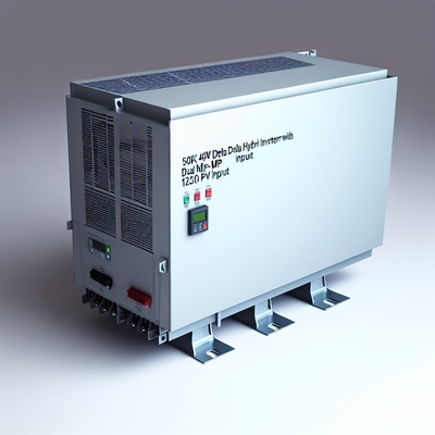 শিল্প বিদ্যুৎ সিস্টেমের জন্য ডুয়াল MPPT এবং 120kW PV ইনপুট সহ 50kW 480V হাই-লেগ ডেল্টা হাইব্রিড ইনভার্টার