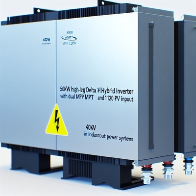 শিল্প বিদ্যুৎ সিস্টেমের জন্য ডুয়াল MPPT এবং 120kW PV ইনপুট সহ 50kW 480V হাই-লেগ ডেল্টা হাইব্রিড ইনভার্টার